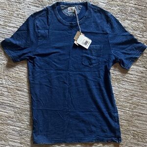 Faherty Navy Short Sleeve Tee
